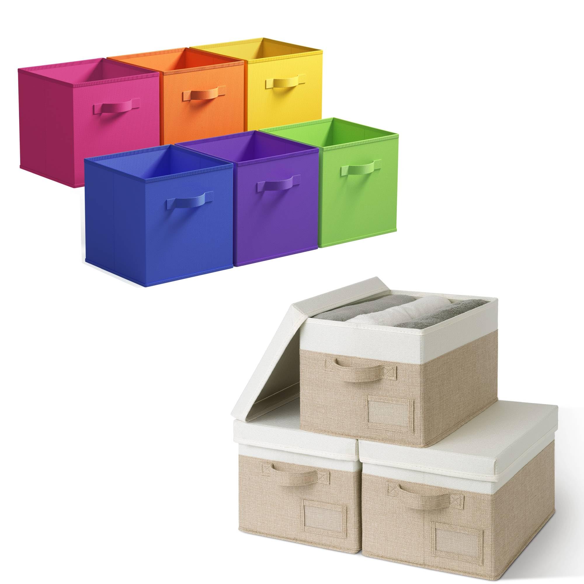 GRANNY SAYS Set di Cubi portaoggetti scaffale e Scatole Tessuto con Coperchio