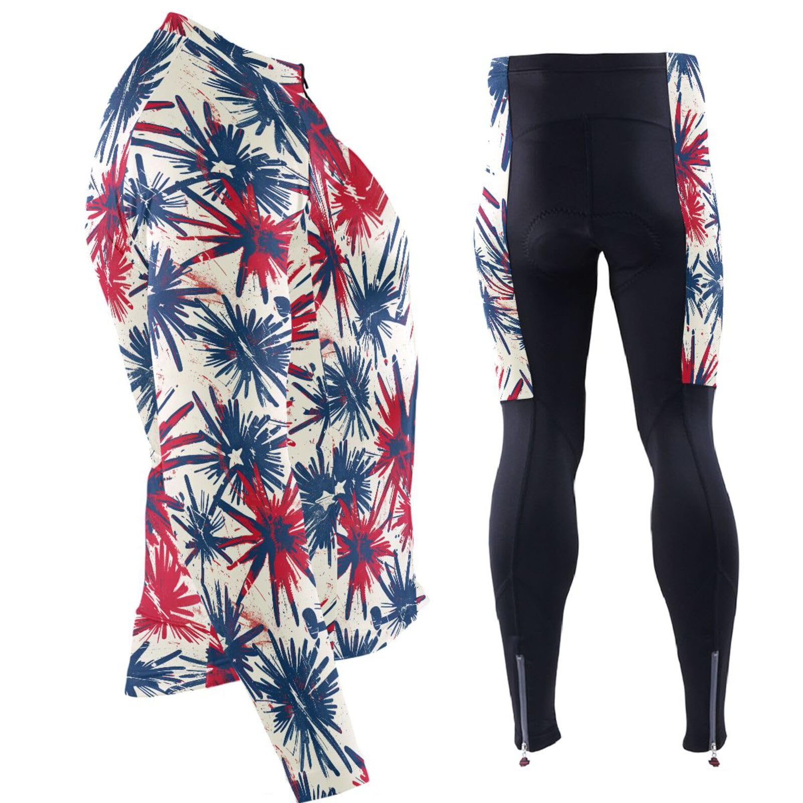 Ärmel-Radtrikot mit Taschen, schnelltrocknend, kaltes Wetter, 3D-gepolstert