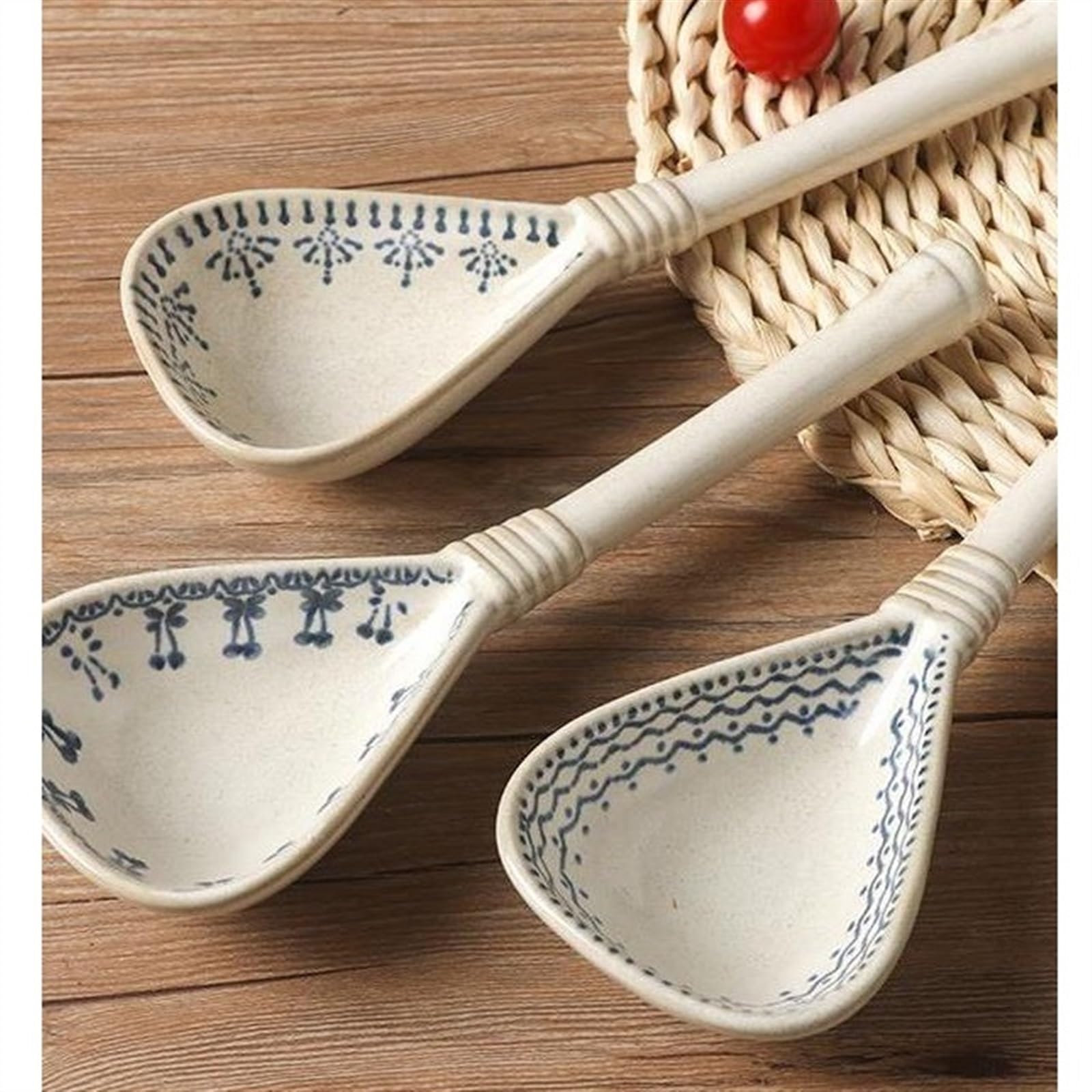 Good Life Stile Giapponese Ceramica Blu Zuppa Retro Ramen Scodella