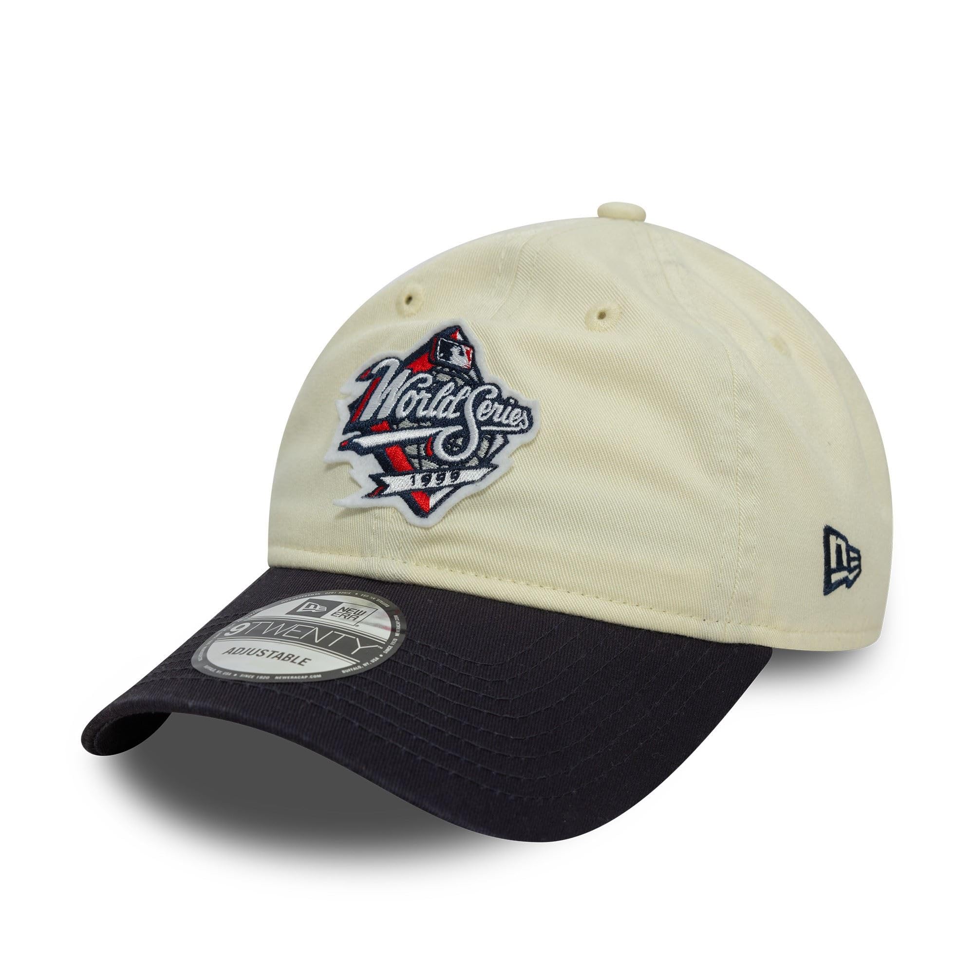 New Era World Series 1999 Baseball Cap Adjustable 9Twenty New York Yankees MLB Beige Blue — image 1