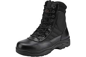 9" Ink Black Military Tactical Biker Boots
