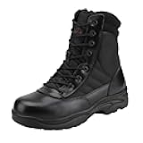 NORTIV 8 Men's Military Tactical Work Boots Side Zipper Leather Motorcycle Combat Boots Trooper(6-8 Inches)