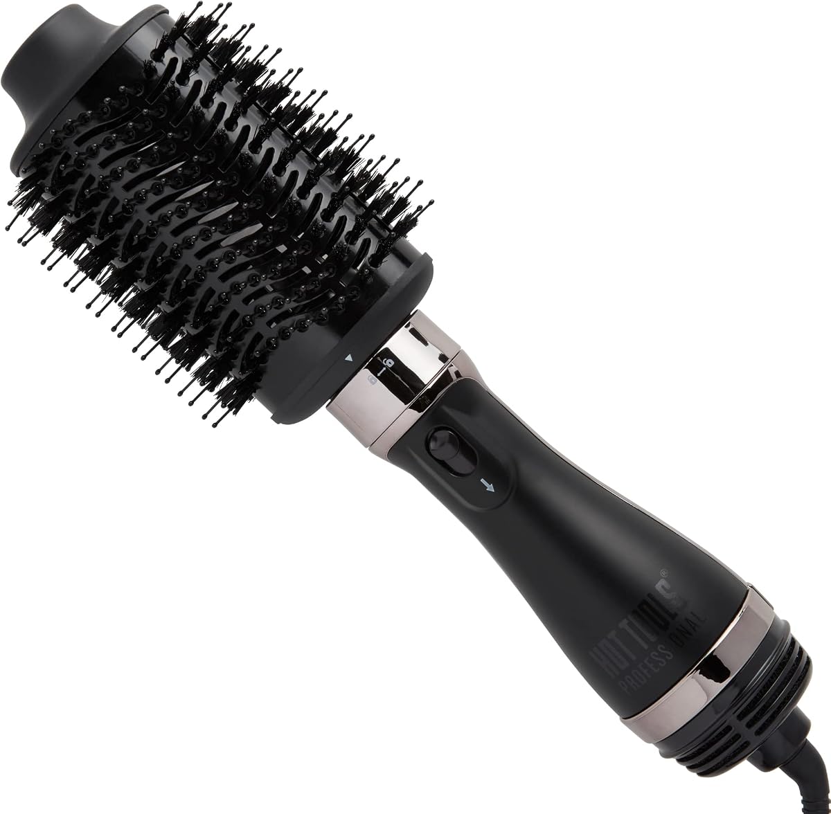 Pro Artist Black Gold Detachable One Step Volumizer and Hair Dryer | Pro Drying & Styling (Large)