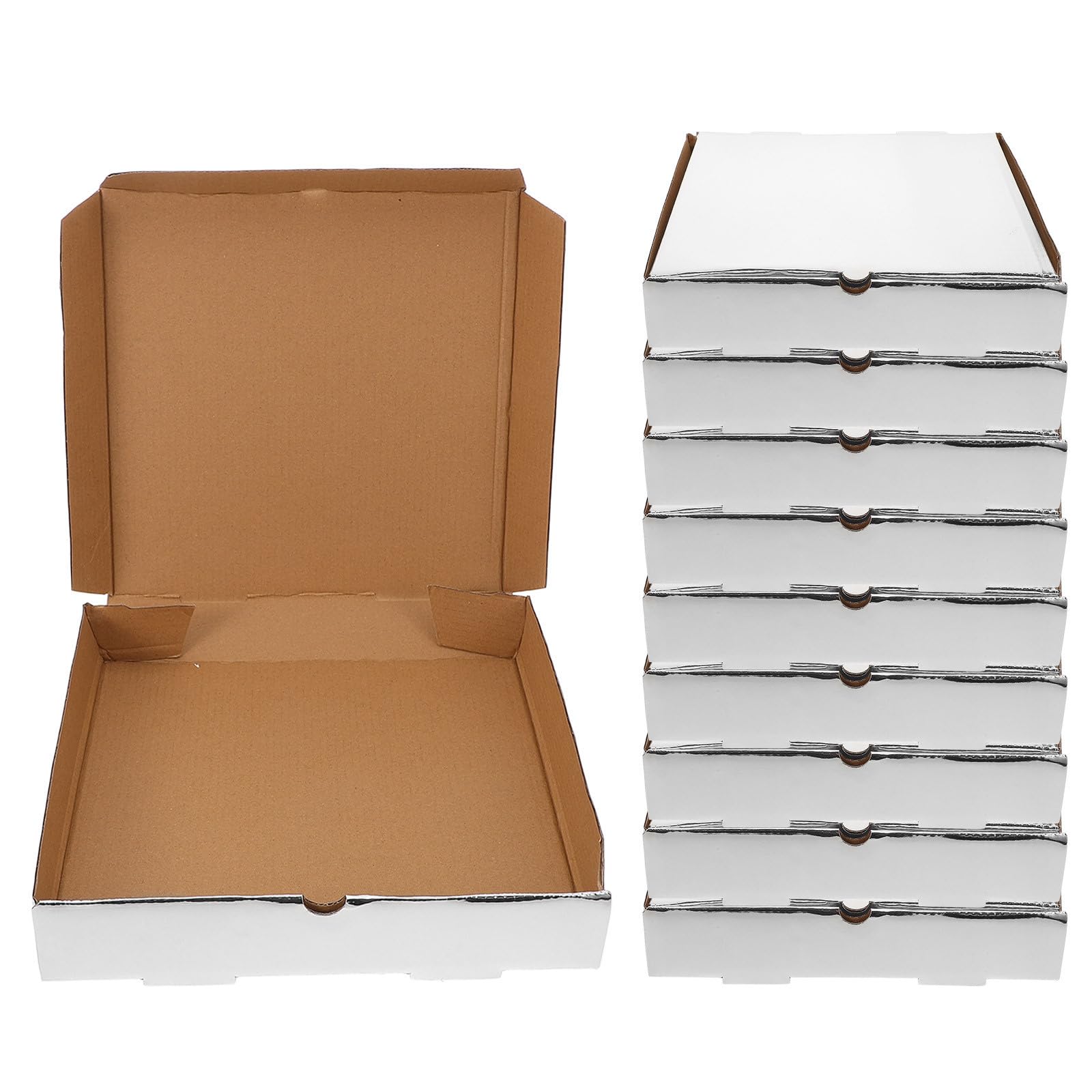 Boîtes à pizza kraft 24x24x45 cm emballage carton jetable pour vente à emporter