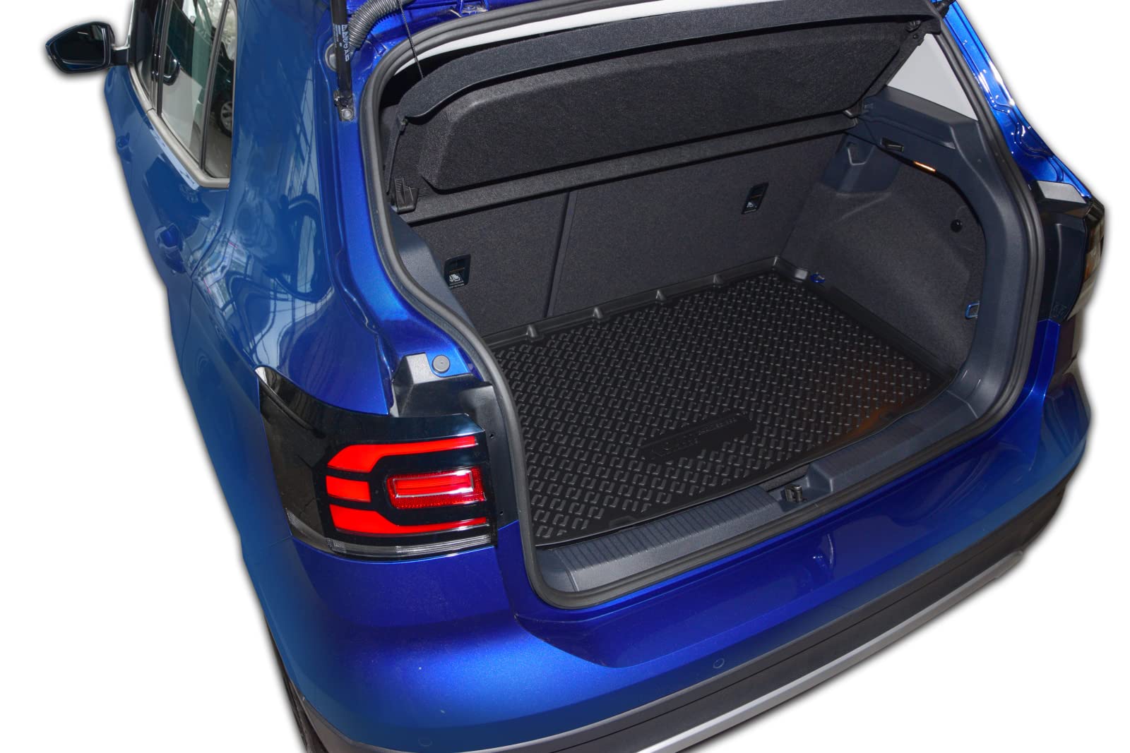 J&J AUTOMOTIVE | NORM Vasca Baule Per Bagagliaio In TPE Gomma Su Misura Adatti Per T-Cross dal 2018 (Piano Superiore), Bordo alto 4 cm, Antiscivolo, Inodore