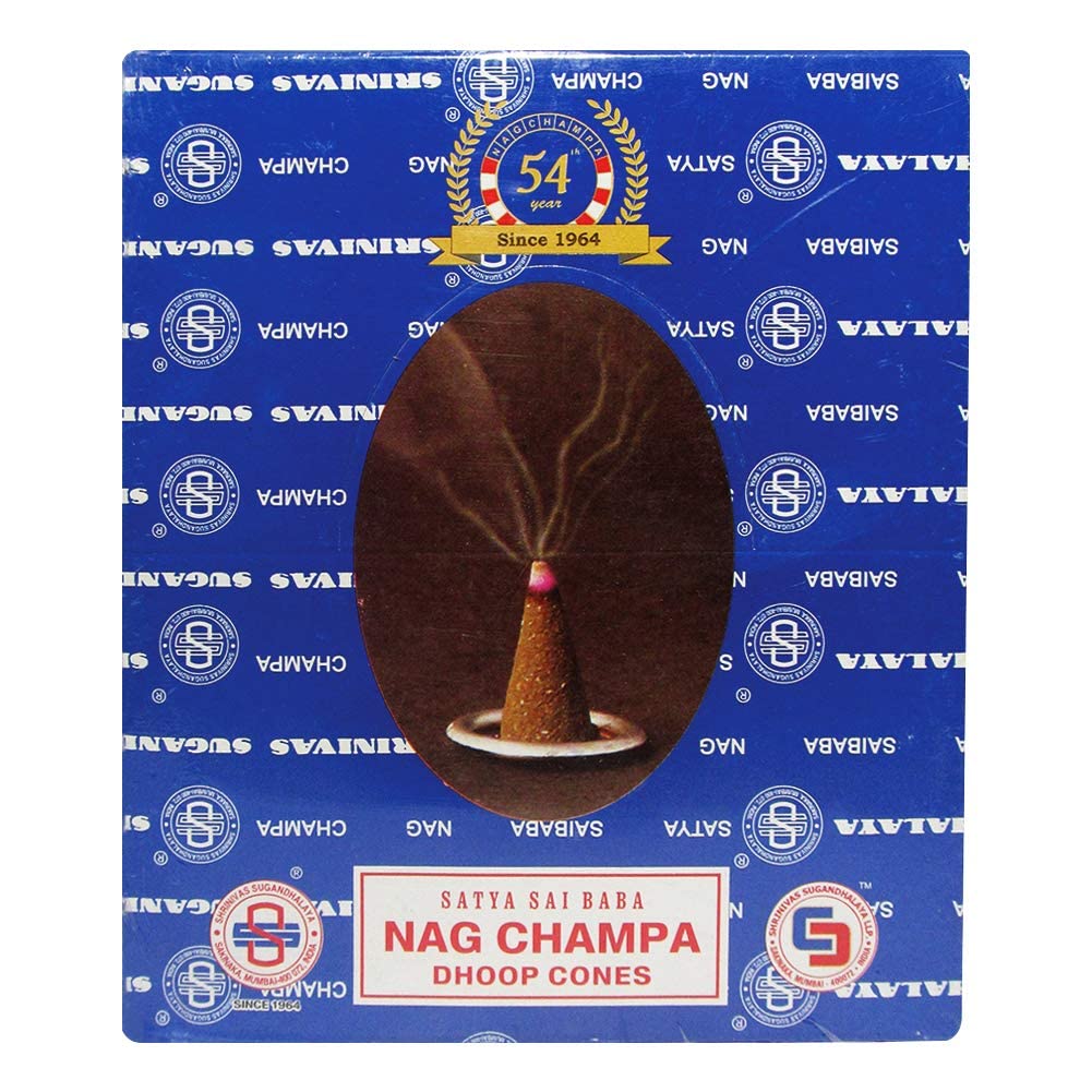 Nag Champa Incense Cones and Cone Incense Burner Bundle Insence Insense Satya Incense