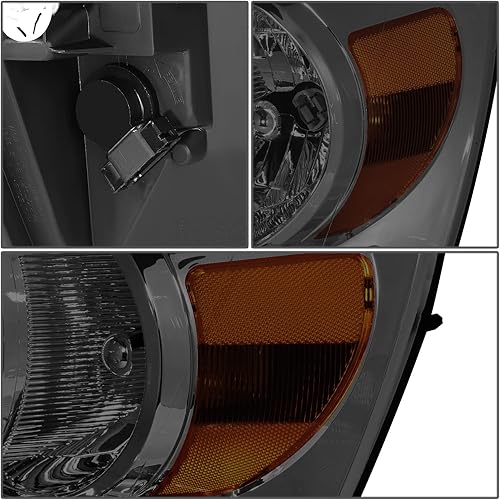 Miniatura 5 de DNA Motoring HL-LB-DR06-SM-AM, juego de faros delanteros para lado del chofer y acompañante