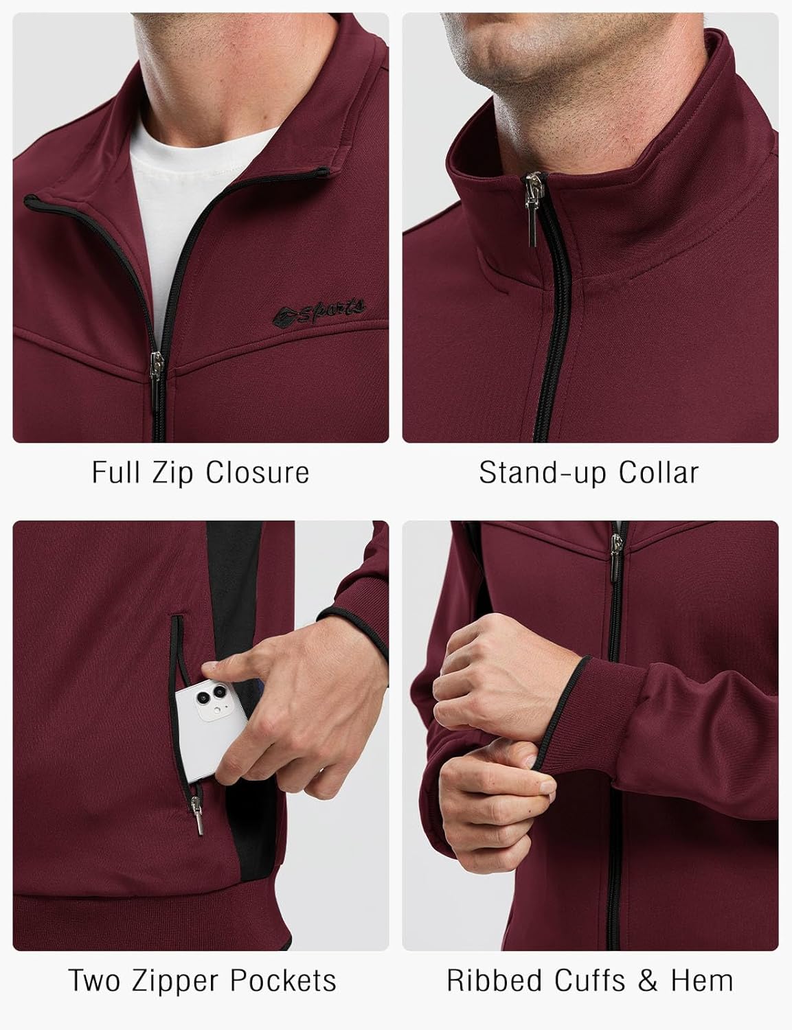 Rdruko Men's Tracksuit Sweatsuits 2 Piece Set Athletic Jogging Gym Activewear Sweat Track Suits Sets - Image 4