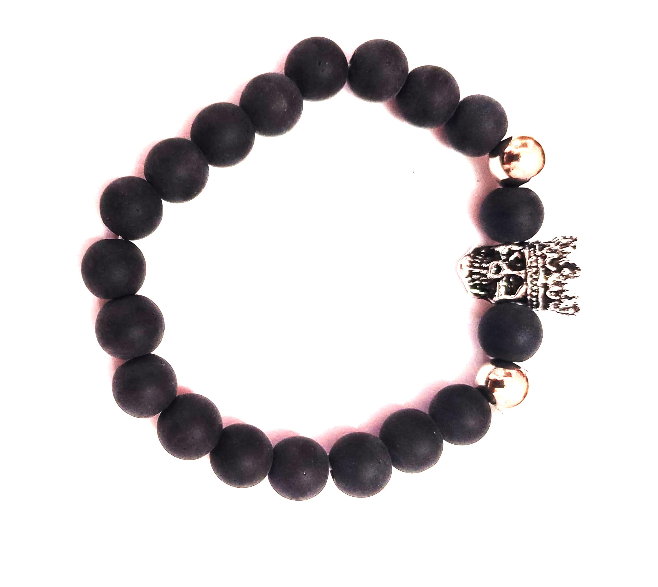Scrumble Ventures Black royal Crown Braclet for unisex