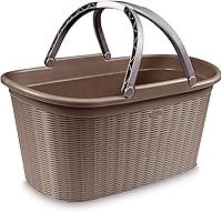 Vista 1 de Elegance - Cesta de lavandería con asas, 15.0x22.8x11.0 in, color gris pardo