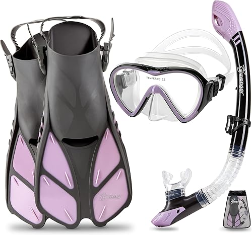 Seavenger Conjunto de snorkel de aviador con bolsa de engranajes