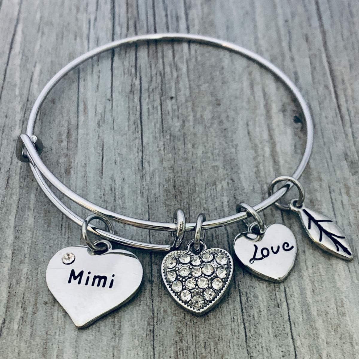 Infinity Collection Grandmother Charm Bangle Bracelet- Grandma Jewelry, Gift for Grandmas, First Time Grandma Gifts, Mother's Day Jewelry - Image 4