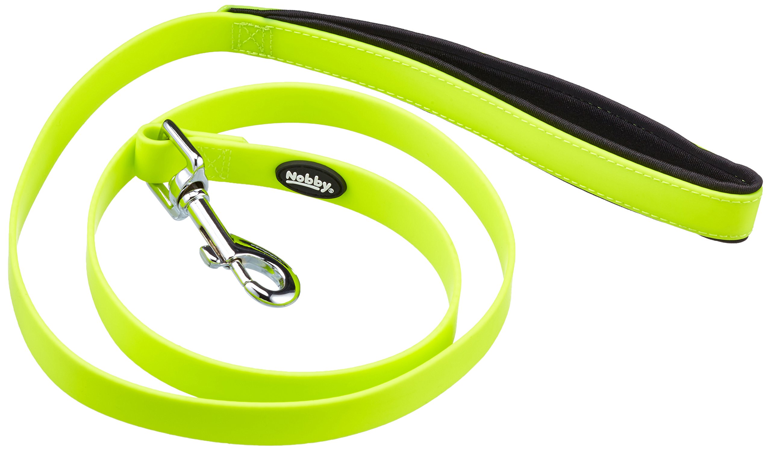 Nobby Cover Dog Lead, 120 cm/20 mm, Neon Yellow, Groß