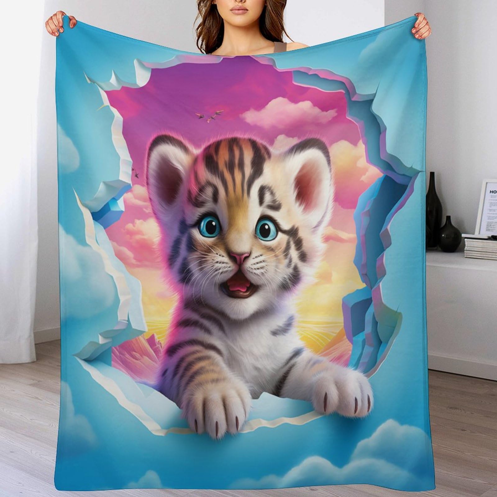 Couverture en flanelle polaire 150x200cm pour canapé