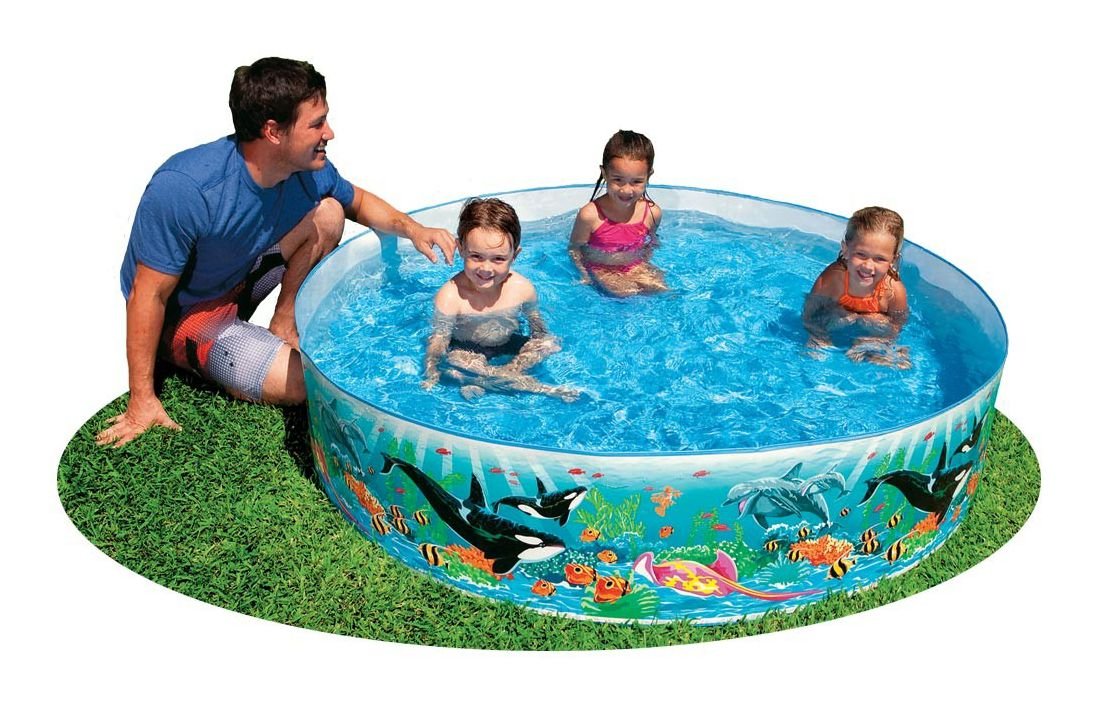 Intex Ocean Coral Reef Snapset Instant Kids Childrens Swimming Pool, 58461ep, Multicolor