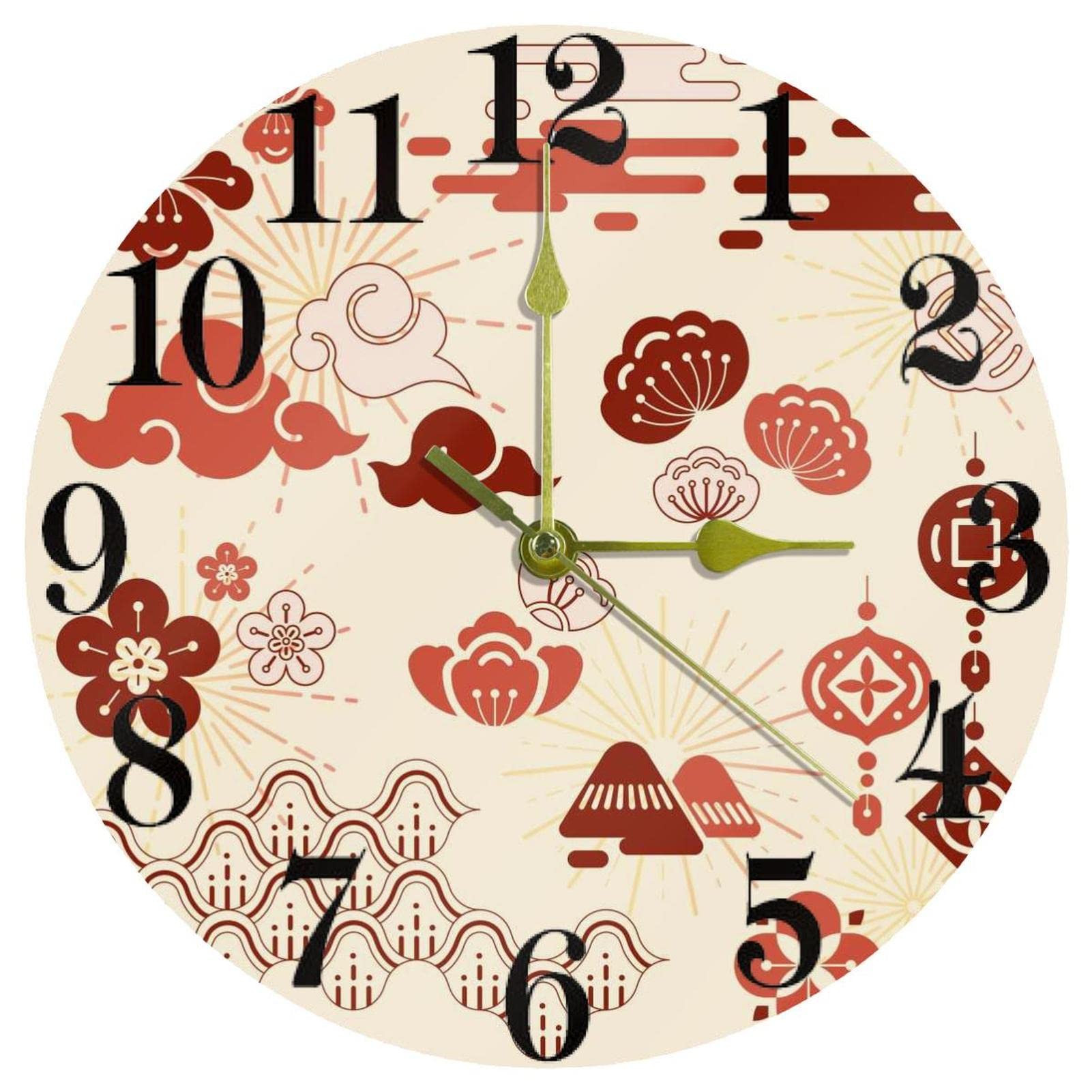 Horloge murale à quartz silencieuse pour concentration bureau et sommeil sans bruit