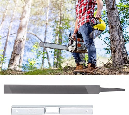 Miniatura 4 de Juego de herramientas de afilado de motosierra universal de 2 uds., sierra de cadena, calibre de profundidad, juego de archivos planos