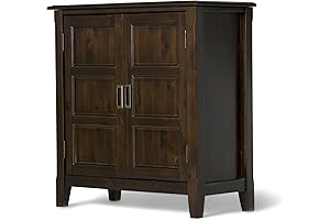 SIMPLIHOME Burlington SOLID WOOD Cabinet: Your New Living Room Essential