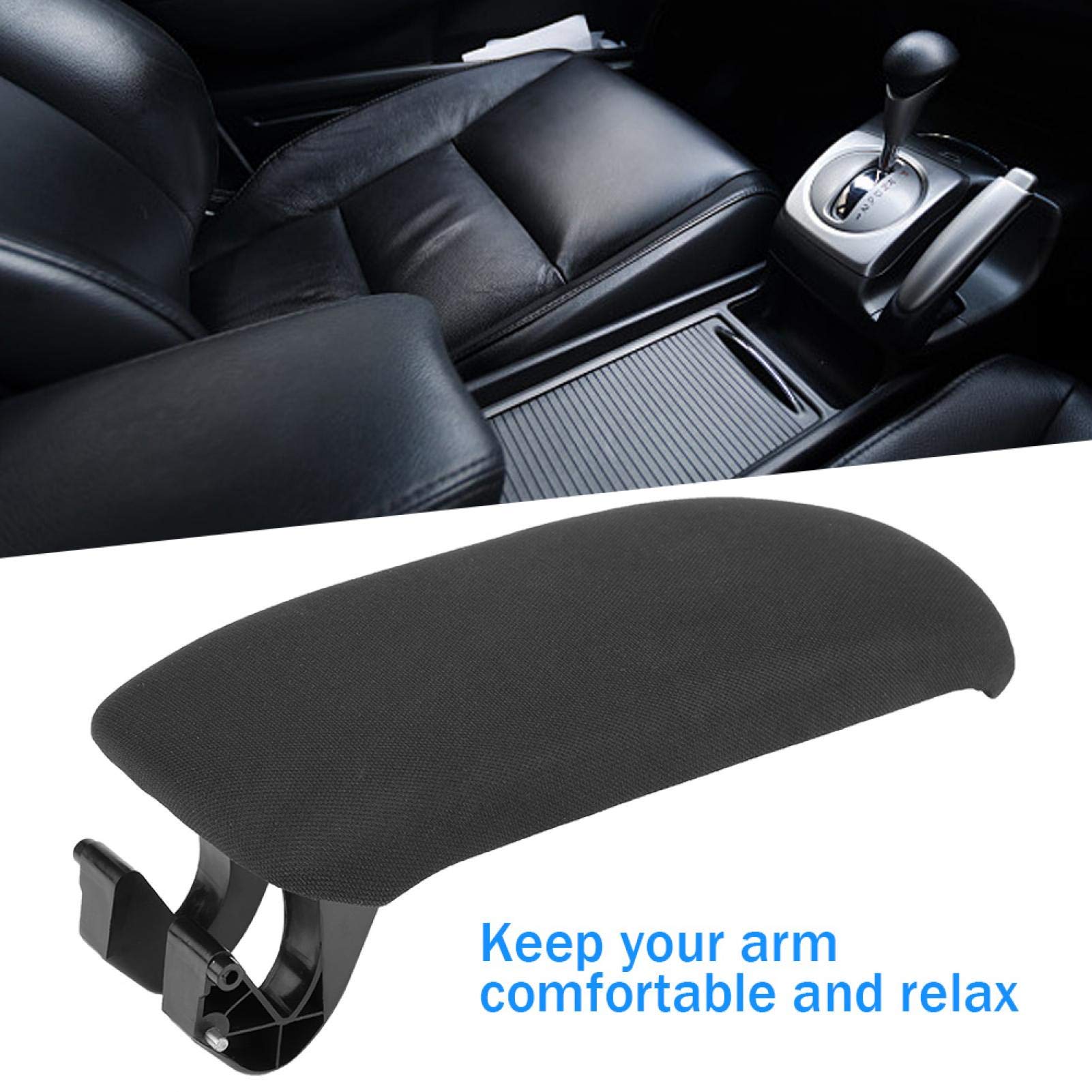 Bracciolo A3 8P, Fydun Copri Bracciolo per Auto Copertura Console Centrale Nero Pelle di Stoffa Coperchio Bracciolo 8P0864245P per A3 8P / 2003-2013(Pelle di Stoffa)