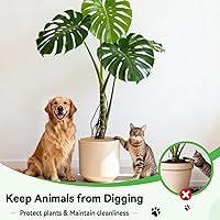 Vista 6 de ZeeDix Paquete de 3 anillos de mantillo de fibra de coco, 24 pulgadas, tapete de mantillo de coco de coco de 24 pulgadas, protector de árbol 100%