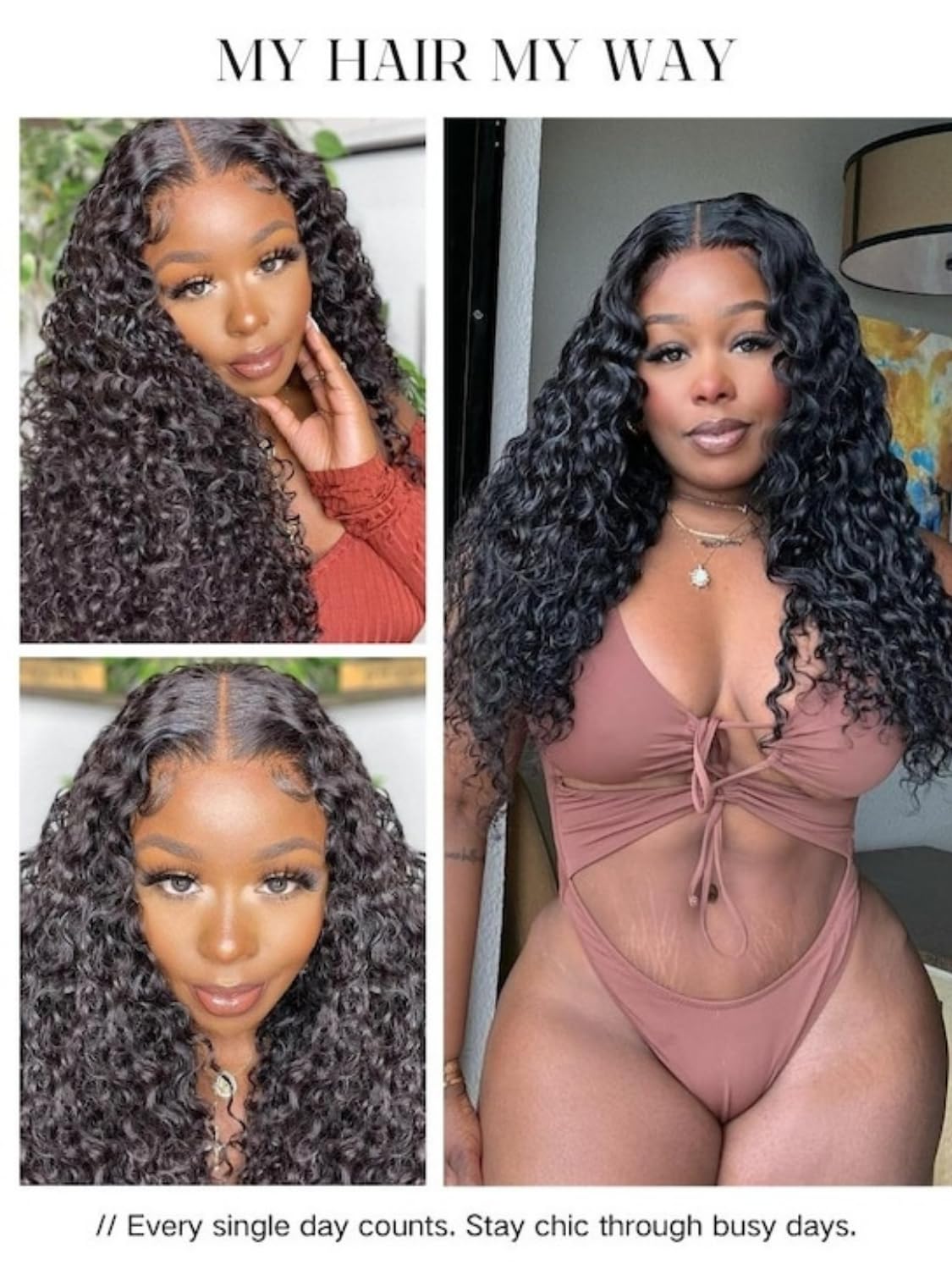 Nadula Bye Bye Knots Glueless Water Wave Wig Human Hair with Elastic Drawstring,Pre Cut 7X5 Invisible Knots HD Lace Front Wigs Pre Plucked with Baby Hair Ready to Go Wig 180% Density 18inch