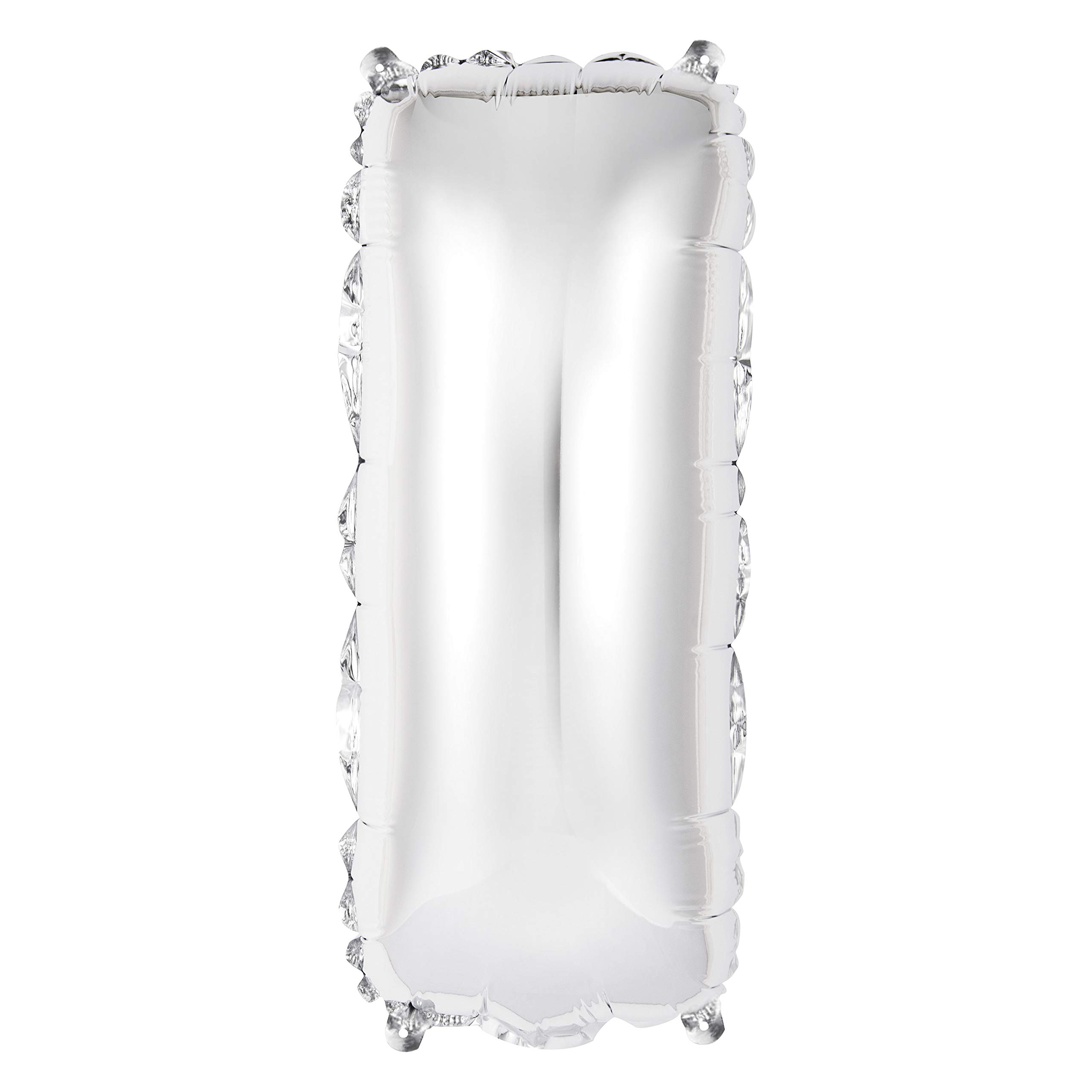 I - Shaped Silver Foil Balloon (35cm) - Stylish Party Decor for Birthdays, Anniversaries & Celebrations - 1 Pc