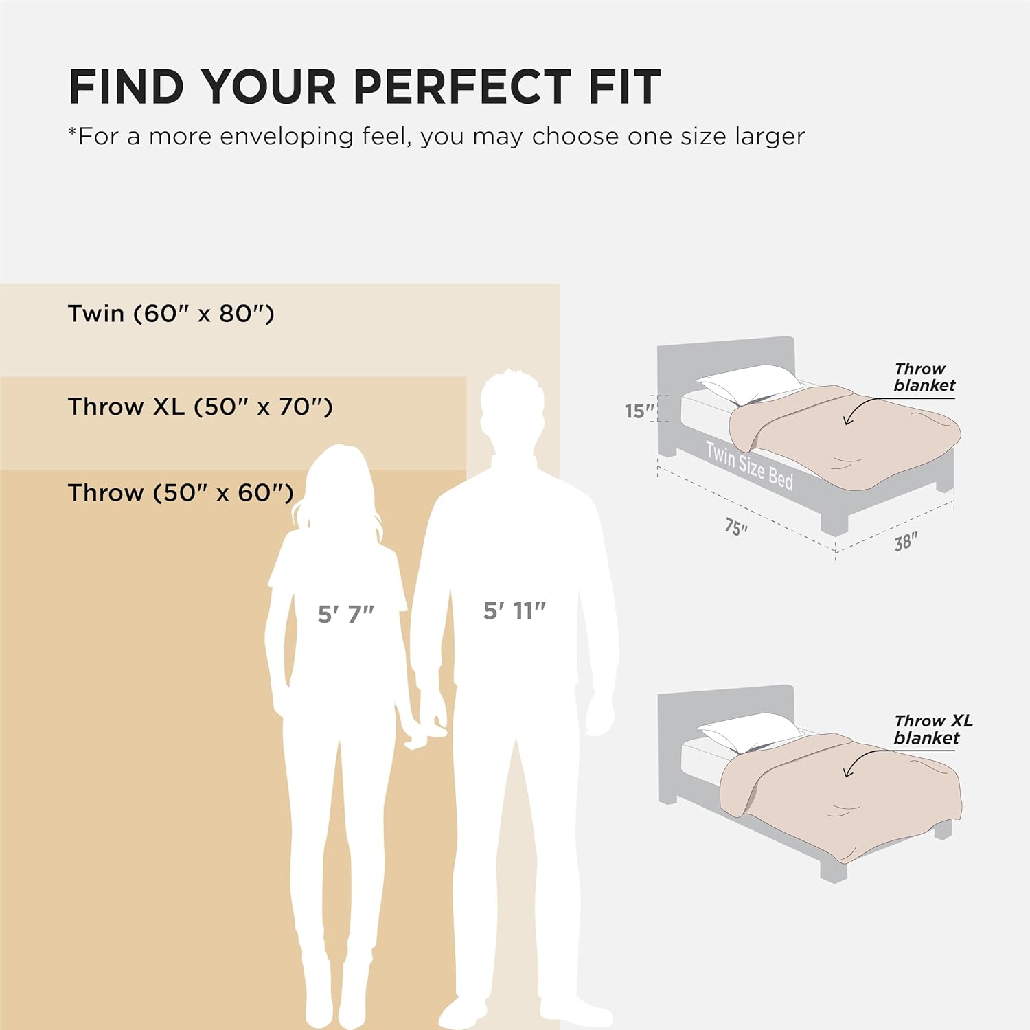 Bedsure GentleSoft Twin Blanket for Bed - Cozy Soft Blankets for Women, Cute Small Fleece Throws for Girls, Graduation Decorations Gift for Her Him School Dorm, Brown, 60x80 Inches - Image 6