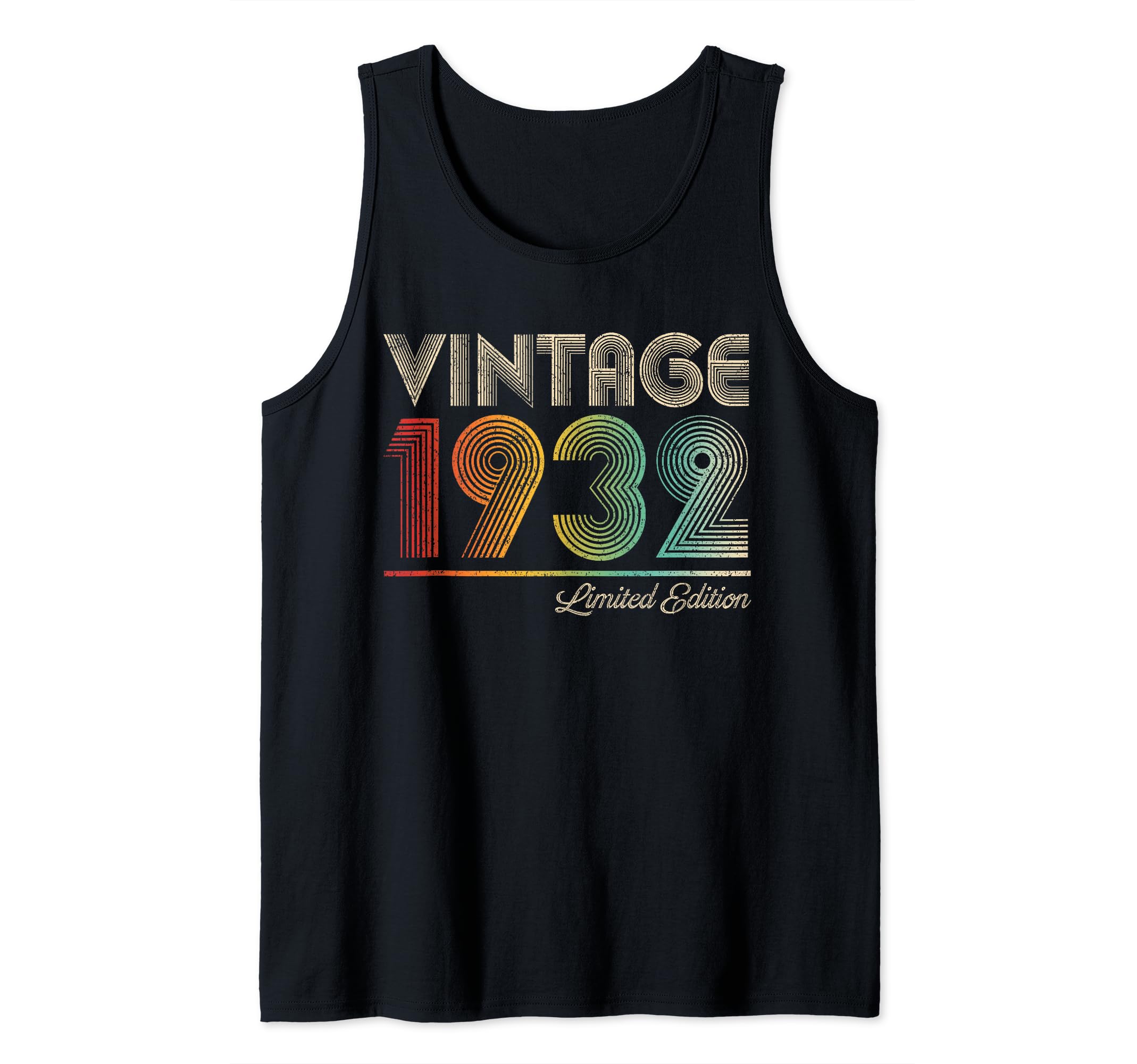 Vintage 1932 Retro Classic Style 91st Birthday Born In 1932 Tank Top