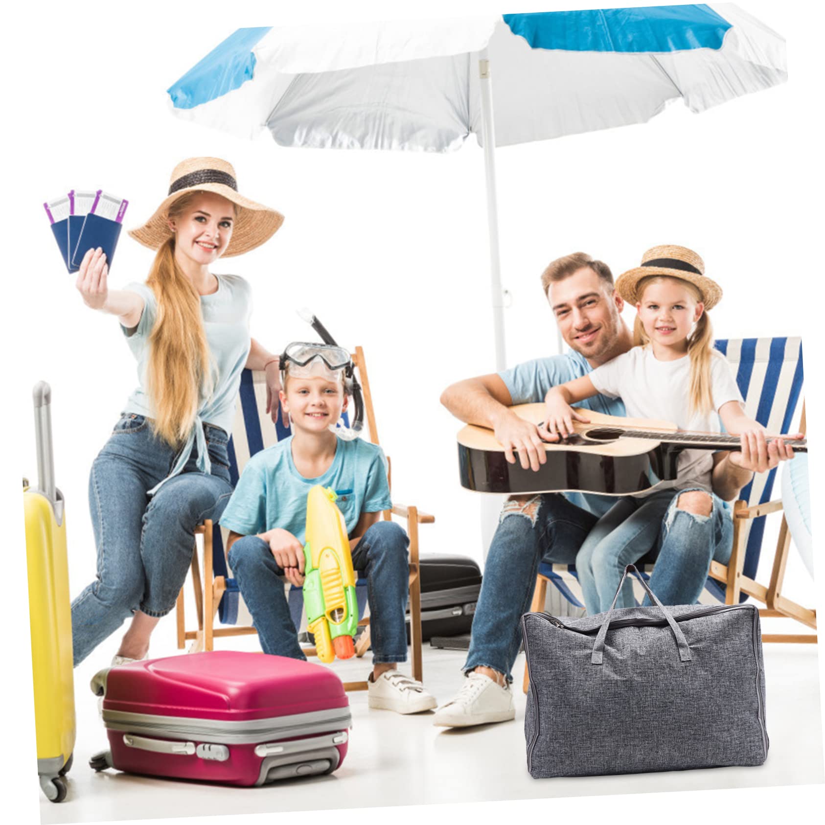 3-teiliges Quilt-Taschen-Aufbewahrungsbeutel aus Stoff, Fitness-Aufbewahrungsbeutel, Quilt-Aufbewahrungsbeutel, Decken-Aufbewahrungsbeutel, Schrank-Organizer-Tasche, Kleider-Organ