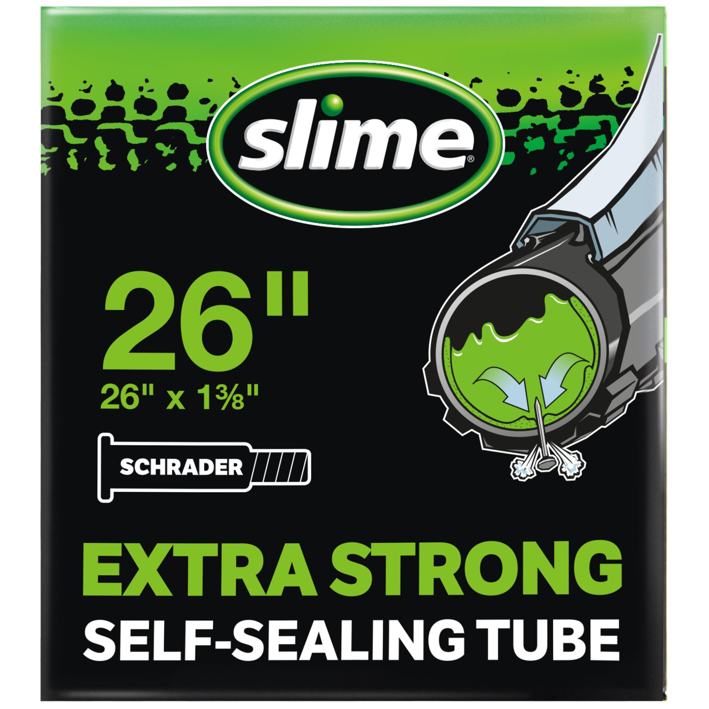 Slime Bike Inner Tube with Slime Puncture Sealant, Self Sealing, Prevent and Repair