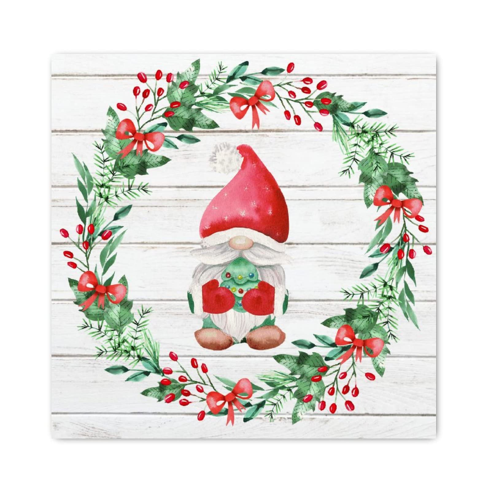 Couronne de nain de Noël en bois décoration murale cuisine et salon