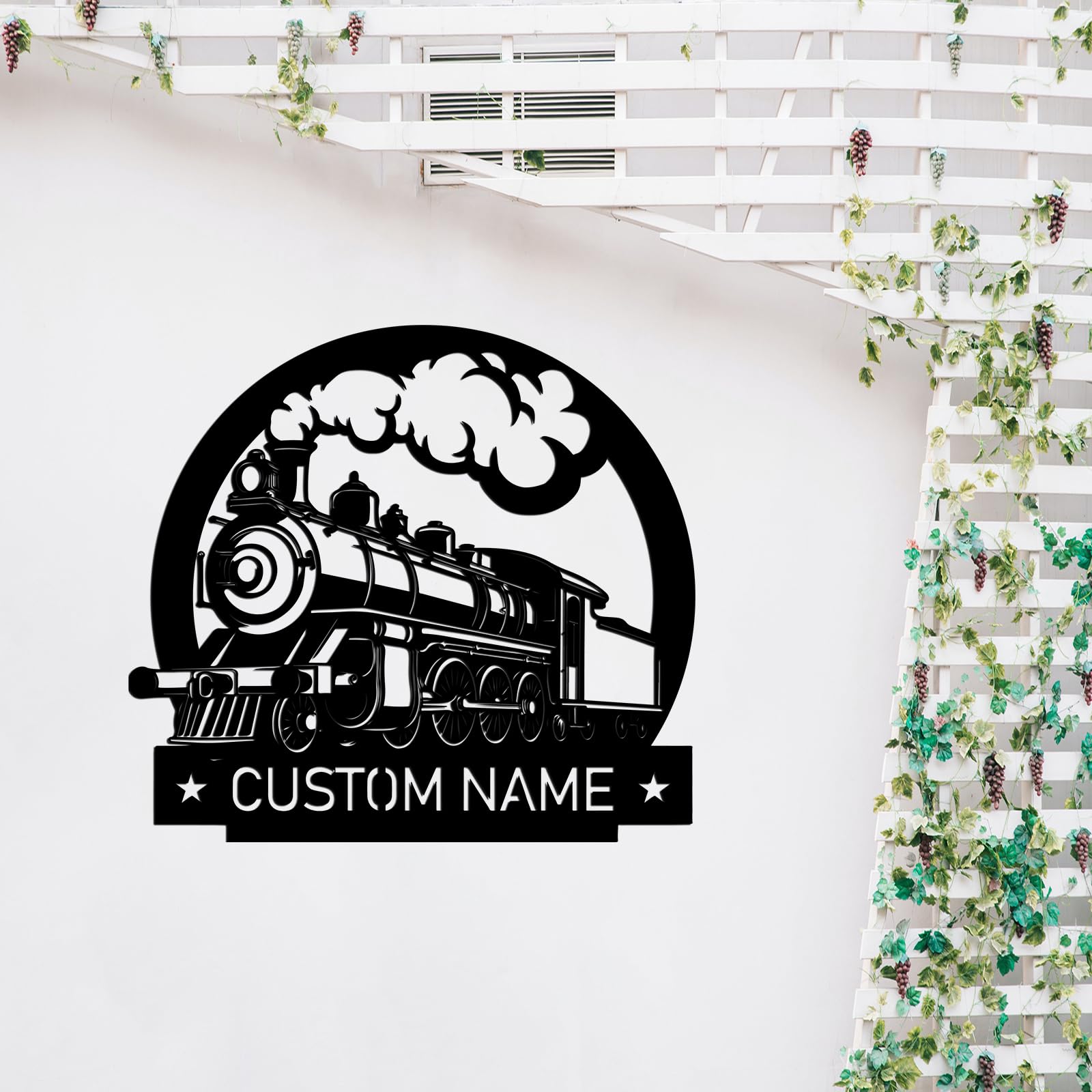 Personalized Train Railroad Metal Sign - Custom Family Name Wall Art, Housewarming Gift