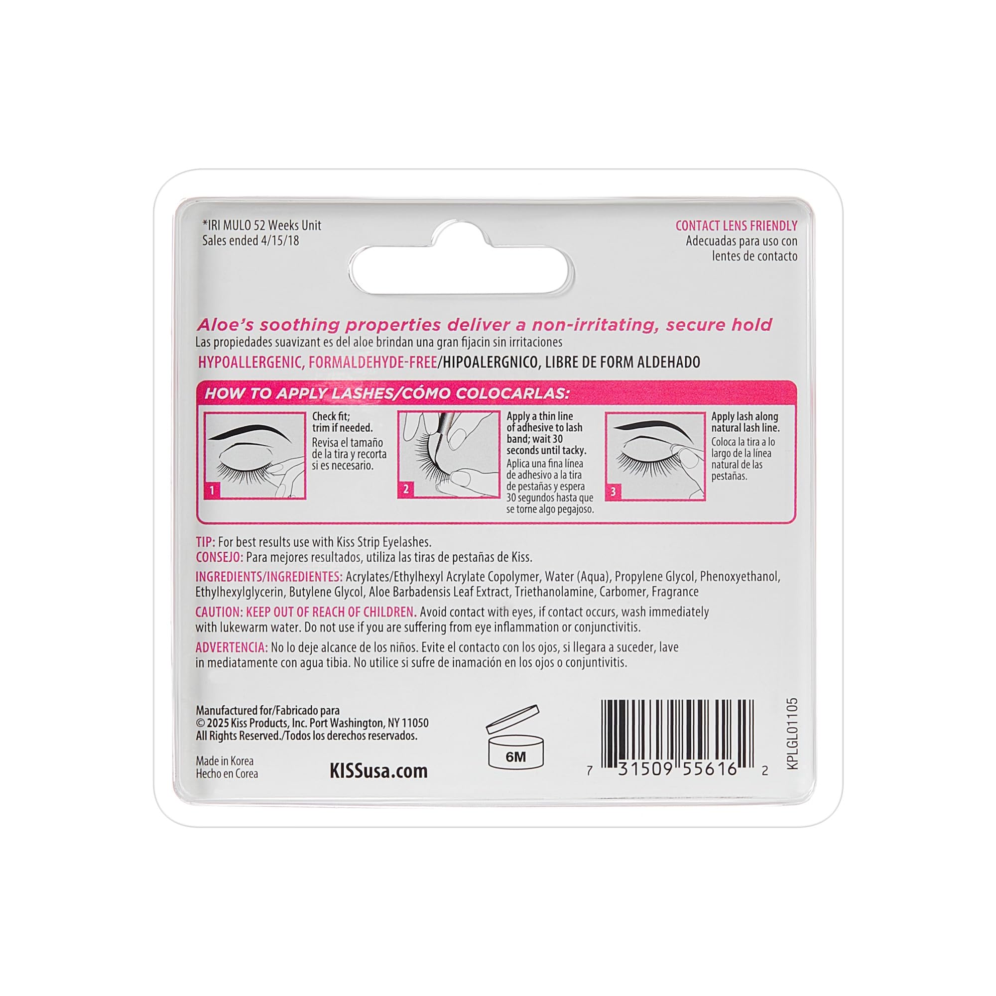 Kiss Products Ever Ez Strip Eyelash Adhesive, Clear, 0.1 Pounds by Kiss Products