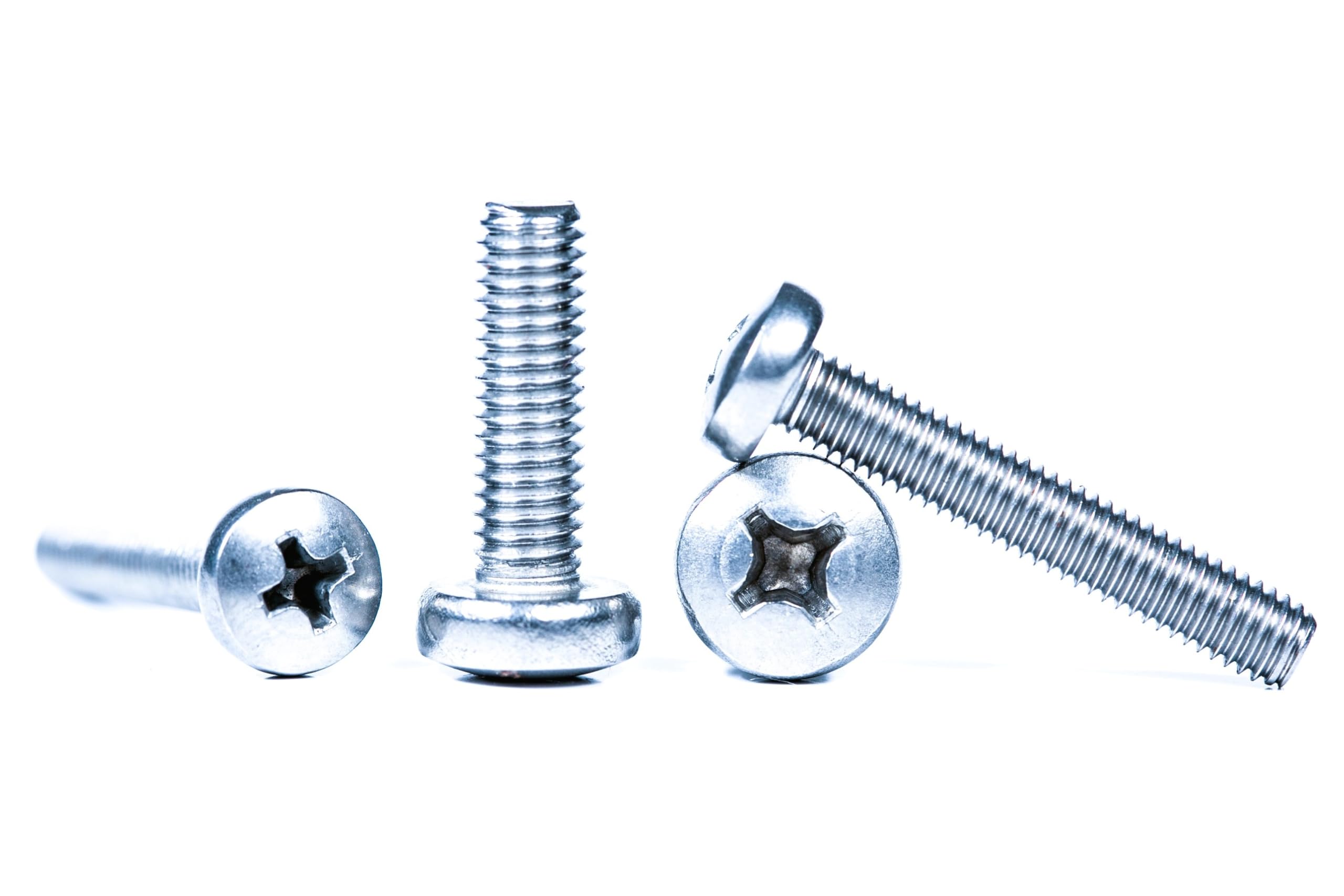 M2.5 (2.5mm x 20mm) Phillips Pan Head Machine Screws Zinc Plated Steel DIN 7985 (Pack of 20) G10B