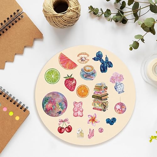 Miniatura 5 de Cute Preppy Y2K Mouse Pad, Retro Trendy Mouse Pad for Wireless Mouse Computers Laptop Desk Accessories, Preppy Girly Office Supplies 8.7x8.7 Inch