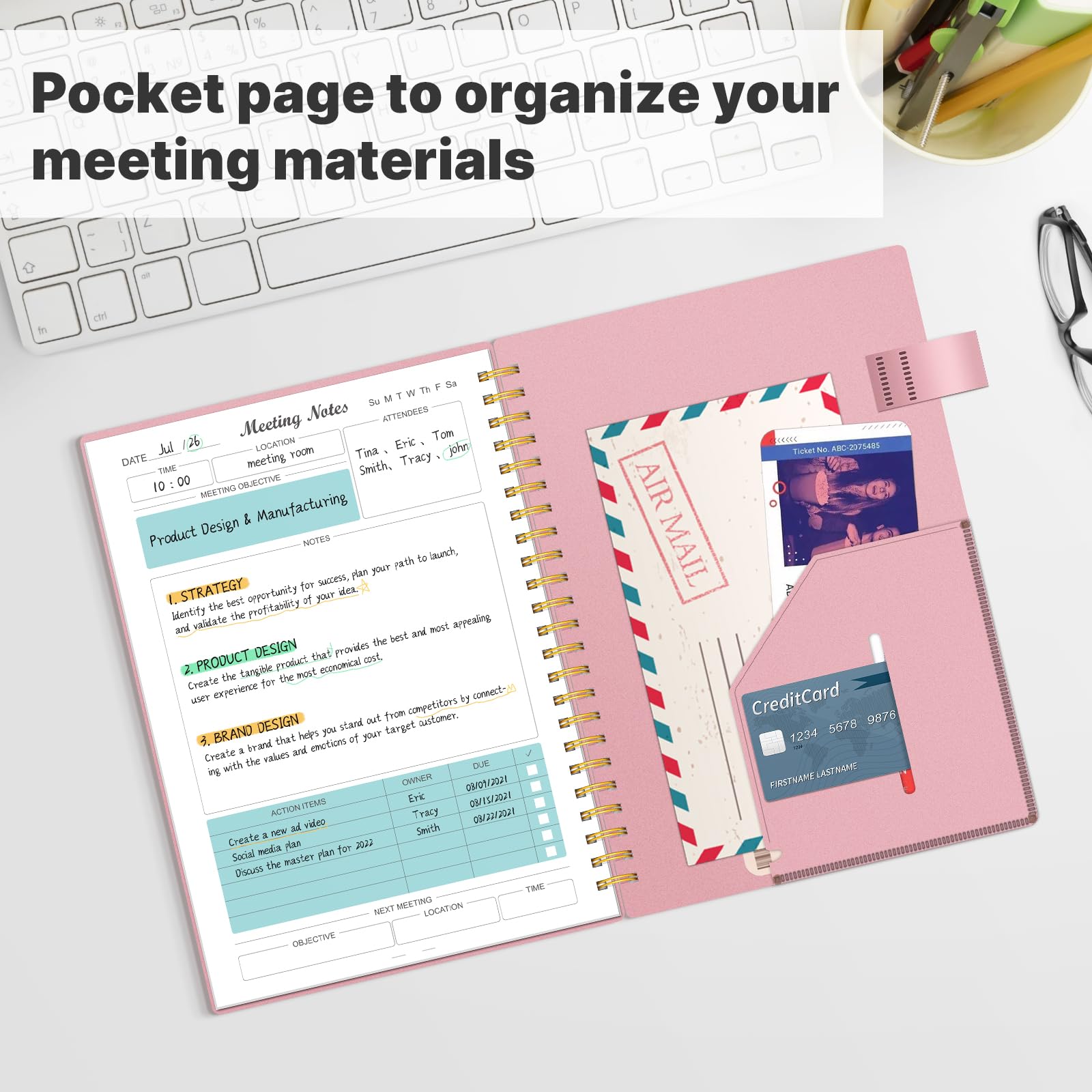 Snapklik.com : Meeting Notebook For Work Organization, Simplified ...