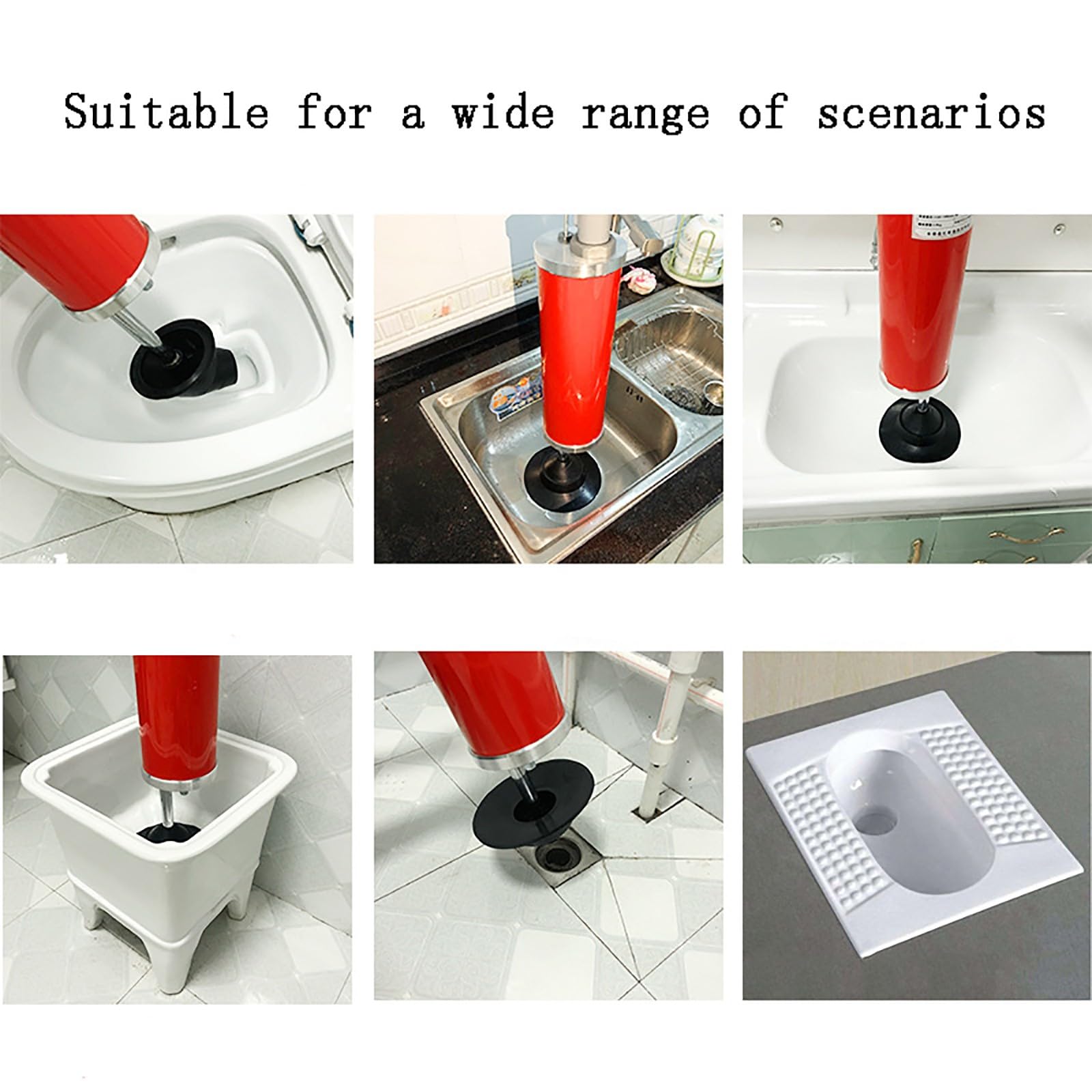 ROMOZ Desatascador inodoros,Toilet Plunger,desatascador inodoros para desatascar bañeras, lavabos,inodoros, desagües Suelo y Atascos tuberías