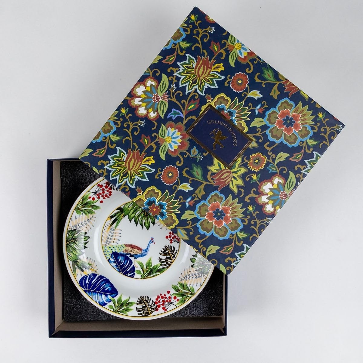 GOLDEN QUEEN'S Handcrafted Dinner Plates: Set Of 2 | Perfect For Hosting And Daily Meals | Microwave Safe Plates | 10.5 Inch | Serves 2 (Summer Florals Dinner Plates - View #3