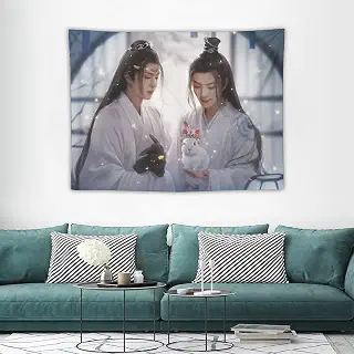 陳情令 タペストリー,モダン 多機能 おしゃれ壁掛け 装飾布 リビングルーム ベッドルーム 部屋 窓 お店 雑貨 個性ギフト布ポスター