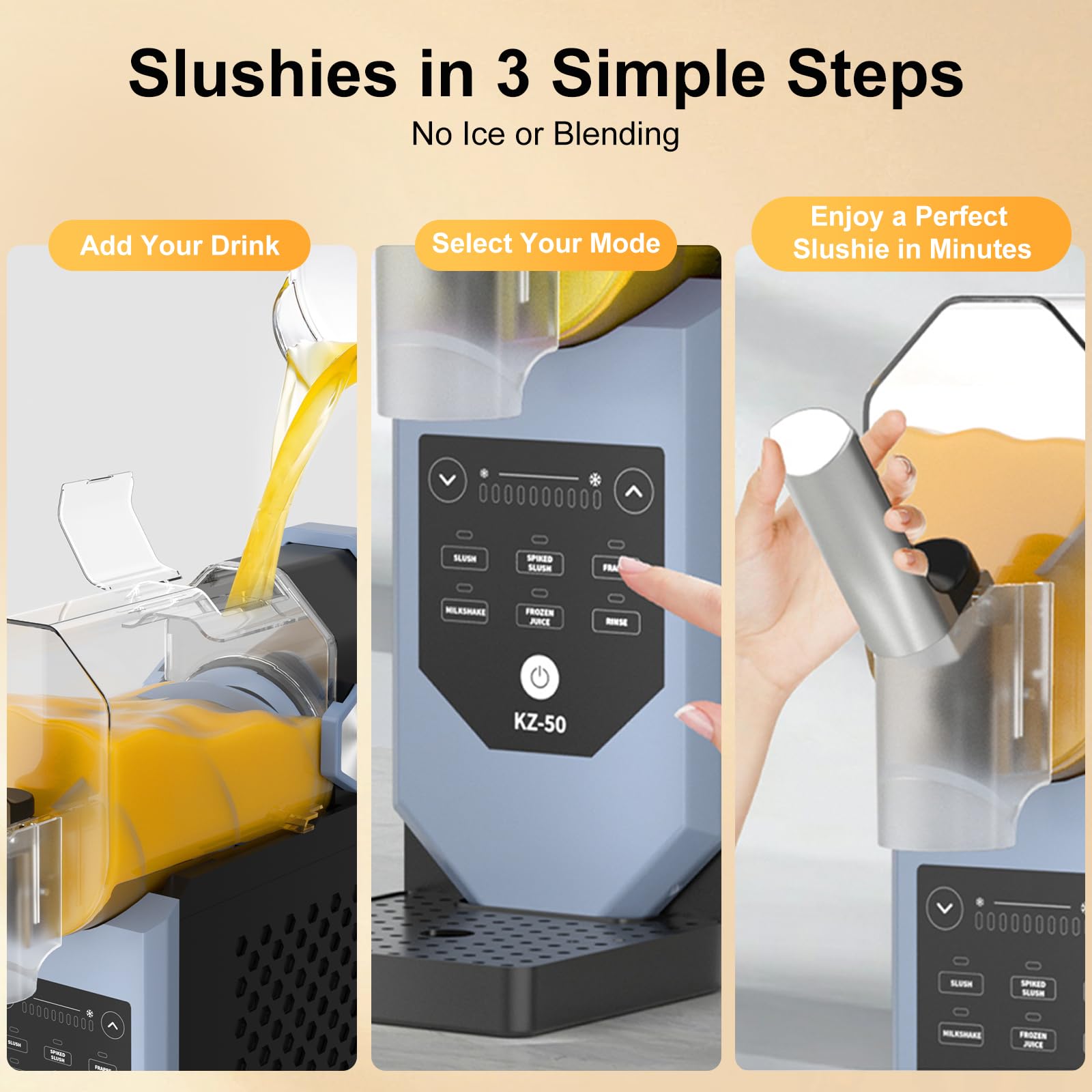 Macchiatto Slush Maschine, 5-in-1 Eismaschine mit LED-Display, 6 Programme & Ein-Knopf-Bedienung für Slush, Cocktails, Milchshake, 2L Behälter,Turbo Freeze, kein Eis erforderlich,Für Home & Party
