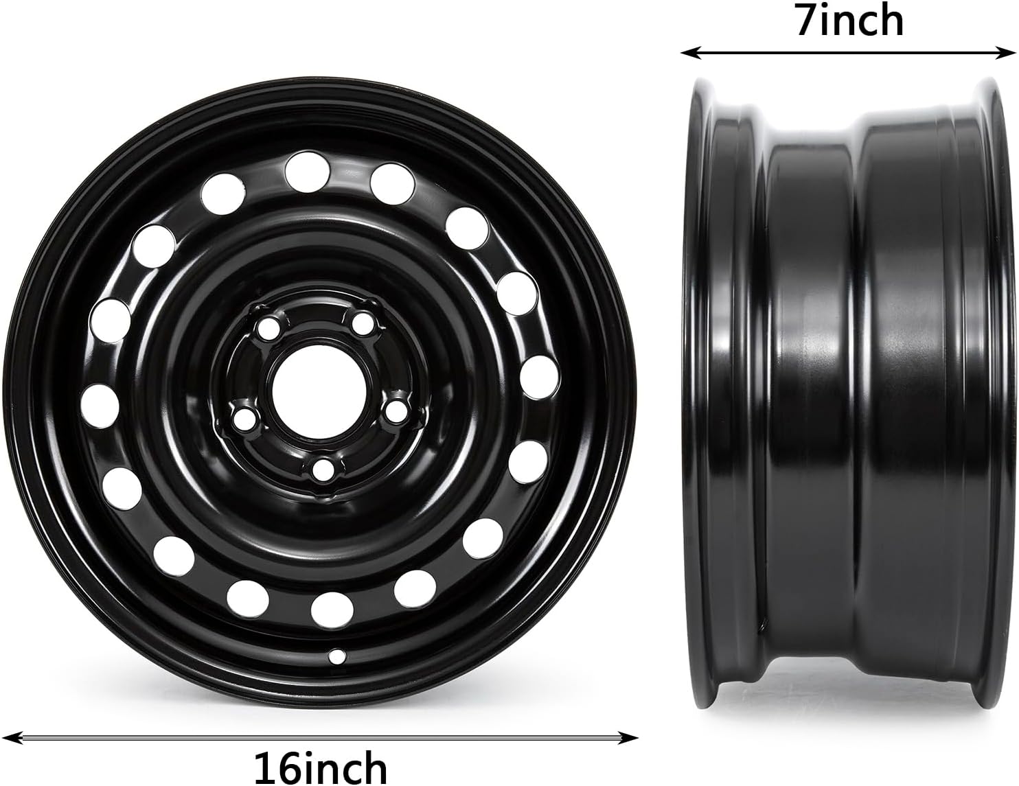 16" 16x7inch Black Steel Wheel Rim for Nissan Altima 2007 2008 2009 2010 2011 2012 2013 2014 2015 2016 2017 2018 Replacement Wheel Rims Set of 2