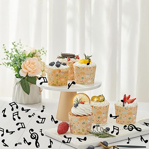 Miniatura 3 de 500 piezas de confeti de música, notas musicales, confeti de mesa, notas musicales negras, fiestas, baby shower, compromiso, boda y fiesta de