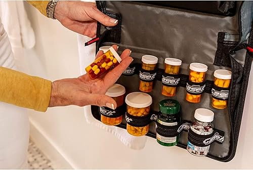 Miniatura 2 de Med Manager - Organizador grande de medicamentos y carpeta médica portátil, con capacidad para 15 botellas de píldoras, (11) tamaño estándar y (4)