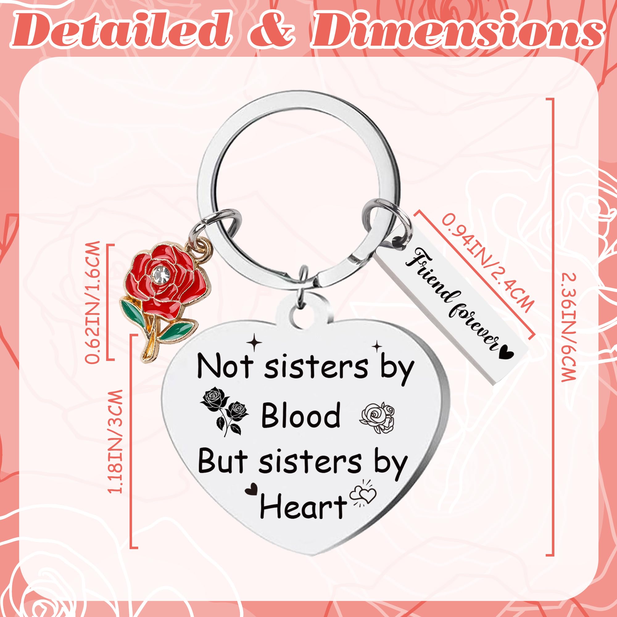 Llavero de amistad para mujeres, hermanas, mejores amigas, para adolescentes, regalo de cumpleaños, Navidad, graduación