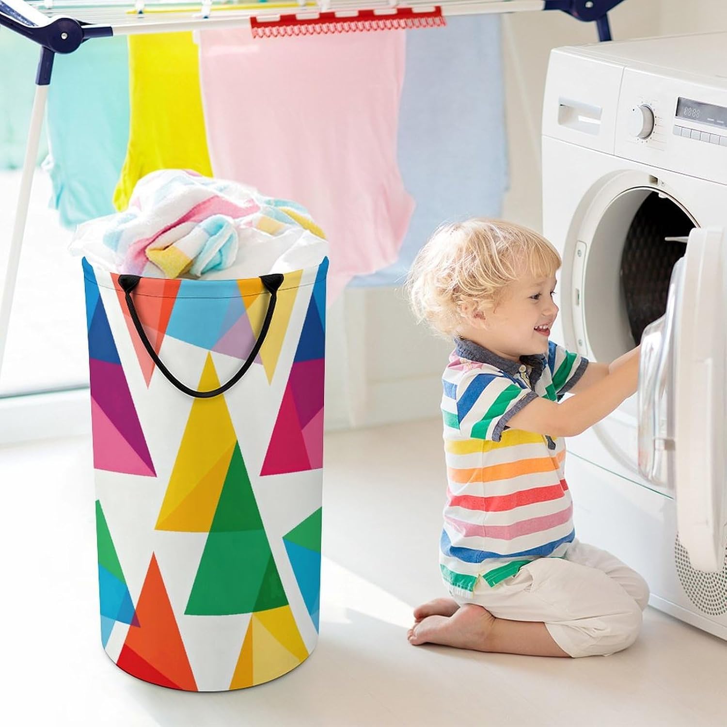 Dirty Clothes Basket Extra Large 110l Open Top Laundry Hamper With Portable Carry Handles, Foldable Waterproof Clothes Basket Spacious Laundry Bag For Bedroom Bathroom Laundry Room Dorm