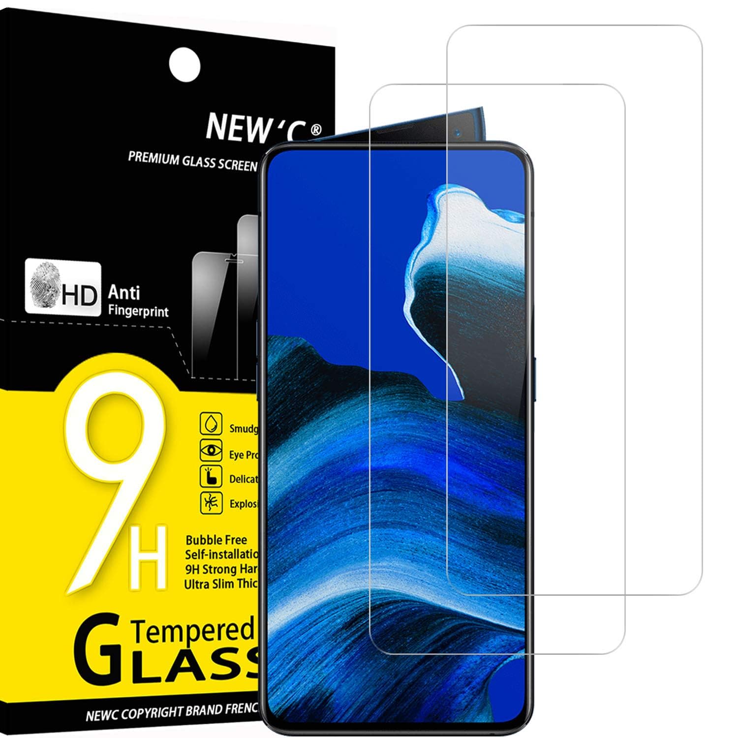 KJYF 5x Pellicole In Vetro Temperato Per Oppo Reno10 (6.7'') - Durezza 9H, Anti-impronte, Trasparenti E Facili Da Applicare - 2