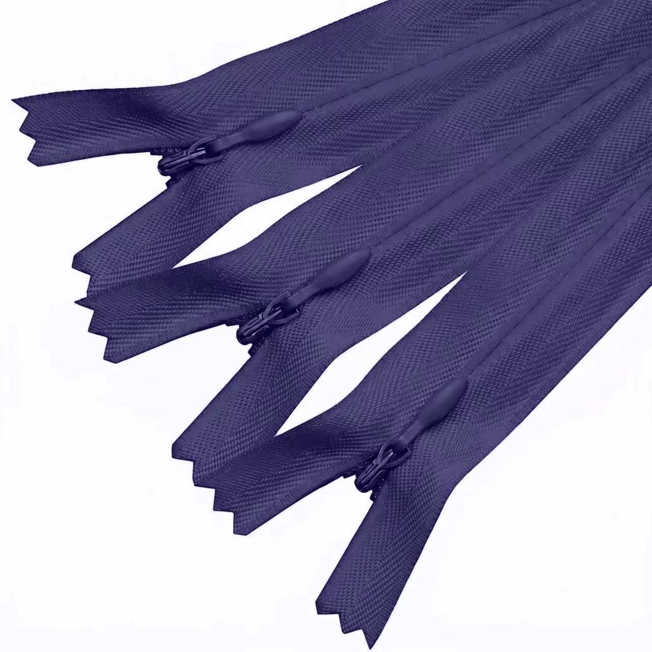 Sawoake unsichtbare Reißverschlüsse #3, Schwarze Nylon-Spule Reißverschlüsse 3-Pack für Nähen, Röcke, Taschen, Kissen
