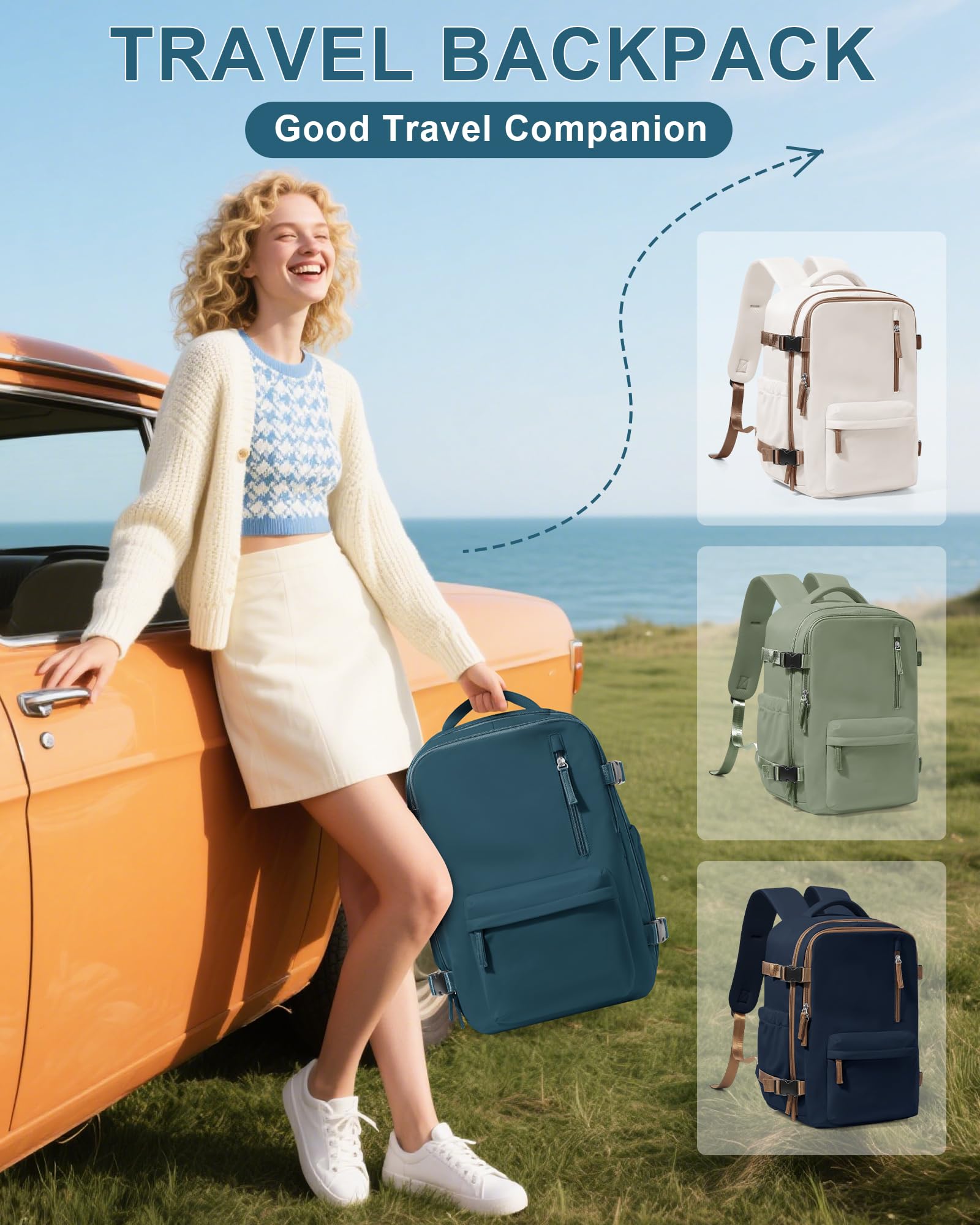 BJLFS Borse da Cabina per Ryanair 40×30×20 Zaino da Viaggio con Sottovuoto Bagaglio a Mano 40x20x25 Easyjet 45×36×20,Zaino Wizzair 40x30x20,Zaino Casual per laptop da 14 pollici per scuola