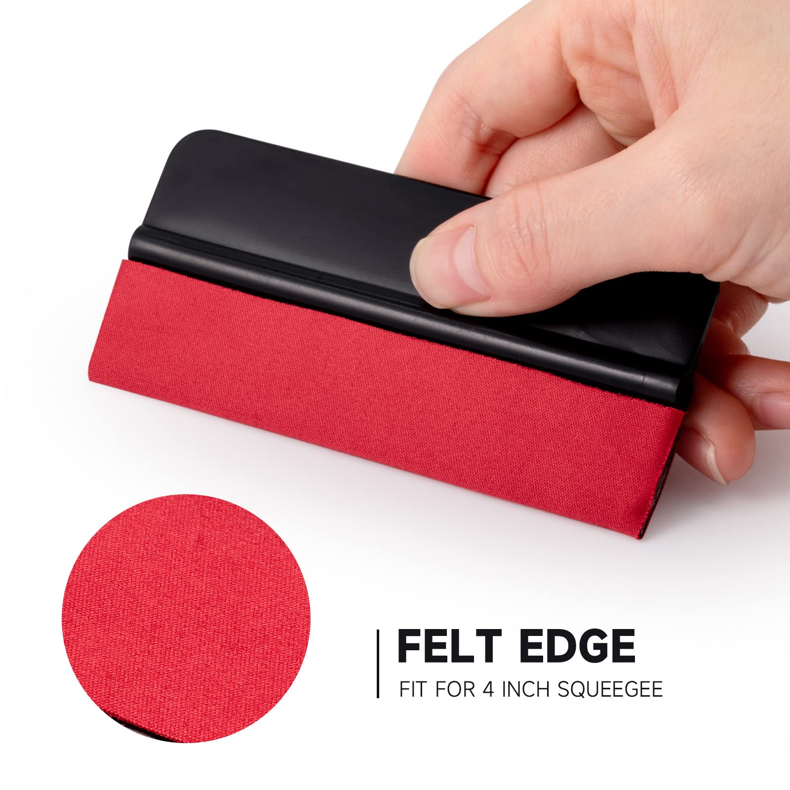50 Bordi In Feltro Di Ricambio Per Racla | 10x3cm, Nero, Per Pulizia E Lavori Di Fai Da Te - Foto 8