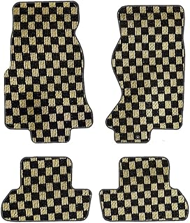 M&K RX-7 フロアマット 互換品 FD3S H3/11～H15/4 エクセレントタイプ (チェックイエロー)